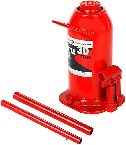 Miniatura 2 de AFF Super Duty Gato hidráulico de botella de 30 toneladas, manual, cilindro soldado, construcción de acero de alta calidad, base forjada y soldada,