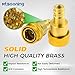 Mtsooning R1234yf to R134a Conversion Adapter,High/Low Pressure Side R134a to R1234yf Quick Couplers kit with Valve Core Hose Seal Thimble Remover for Car Air Conditioner Refrigerant