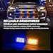 ELECHOI 8-pcs Ultra Slim Amber Blue Police LED Emergency Flashing Warning Strobe Lights, Sync Feature Surface-Mount Beacon Hazard Light for Cop Vehicles, Fire Trucks, and Cars
