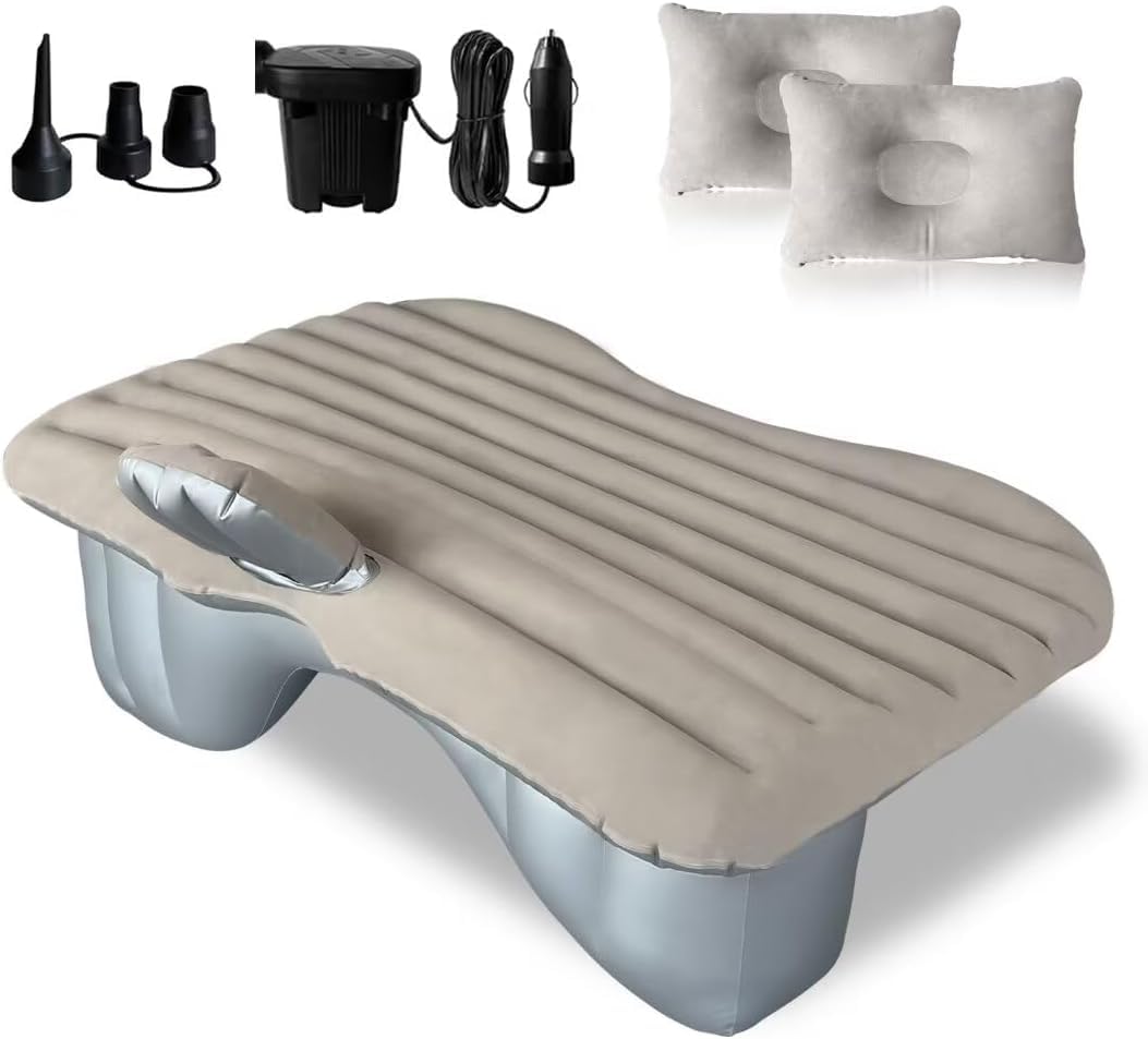 VAVSU PVC Car Bed-Camping Mattress-Portable Travel,Sleeping,Inflatable Bed For Universal Suv Extended Air Couch With Two Air Pillows (Beige) Polyvinyl Chloride (PVC) (B0CYQ76KK7) Amazon Price History, Amazon Price Tracker