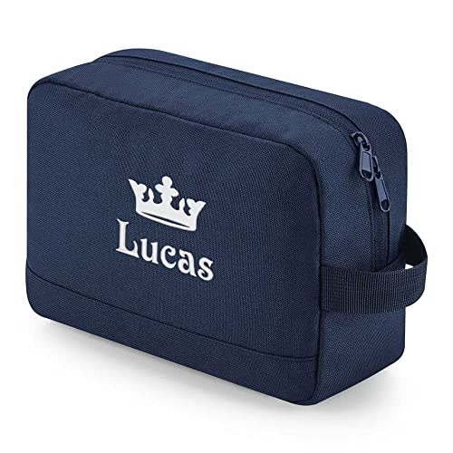 Amikado - Trousse de Toilette personnalisée recyclée - Sac de Toilette de Voyage Portable pour Homme et Femme - Trousse avec poignée, Sac de Rasage, Trousse de...