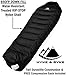 Hyke & Byke Snowmass 0°F Cold Weather Mummy Hiking & Backpacking Sleeping Bag - Duck Down 650 FP 4 Season Sleeping Bags for Adults - Ultralight with Compression Stuff Sack (Black, Regular)