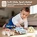 Moonkie Food Grade Silicone Toy Cars for Babies & Toddlers, Push and Go Baby Car Toys 6–12 Months, Baby Teething Toys 4–6 Months, One-Piece Design Infant Toys, Birthday Gifts for Boys & Girls, 5 Pack