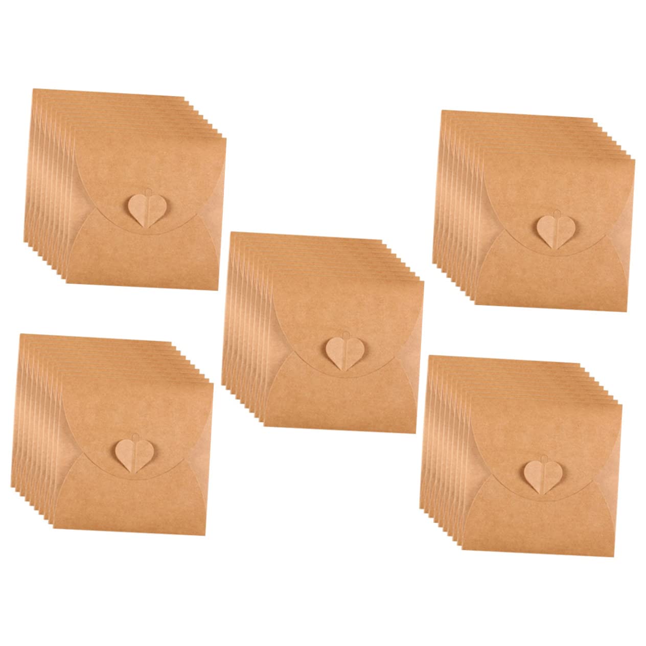 OSALADI Buste in Carta Kraft Protezione da Polvere e Graffi per per CD e Dvd 50 Pezzi con Chiusura Cuore Adatte per Conservazione Domestica e Cinematografica
