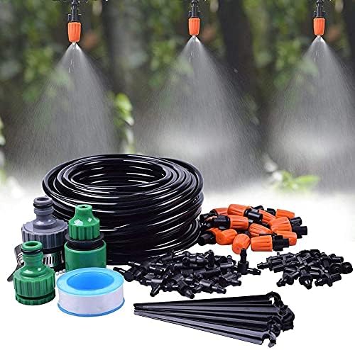 Diy Crafts 10939 7614 43834 Inch Tubing Hose, Misters, Barbed Fittings, Support Stakes Drip Irrigation Kit, Multicolor