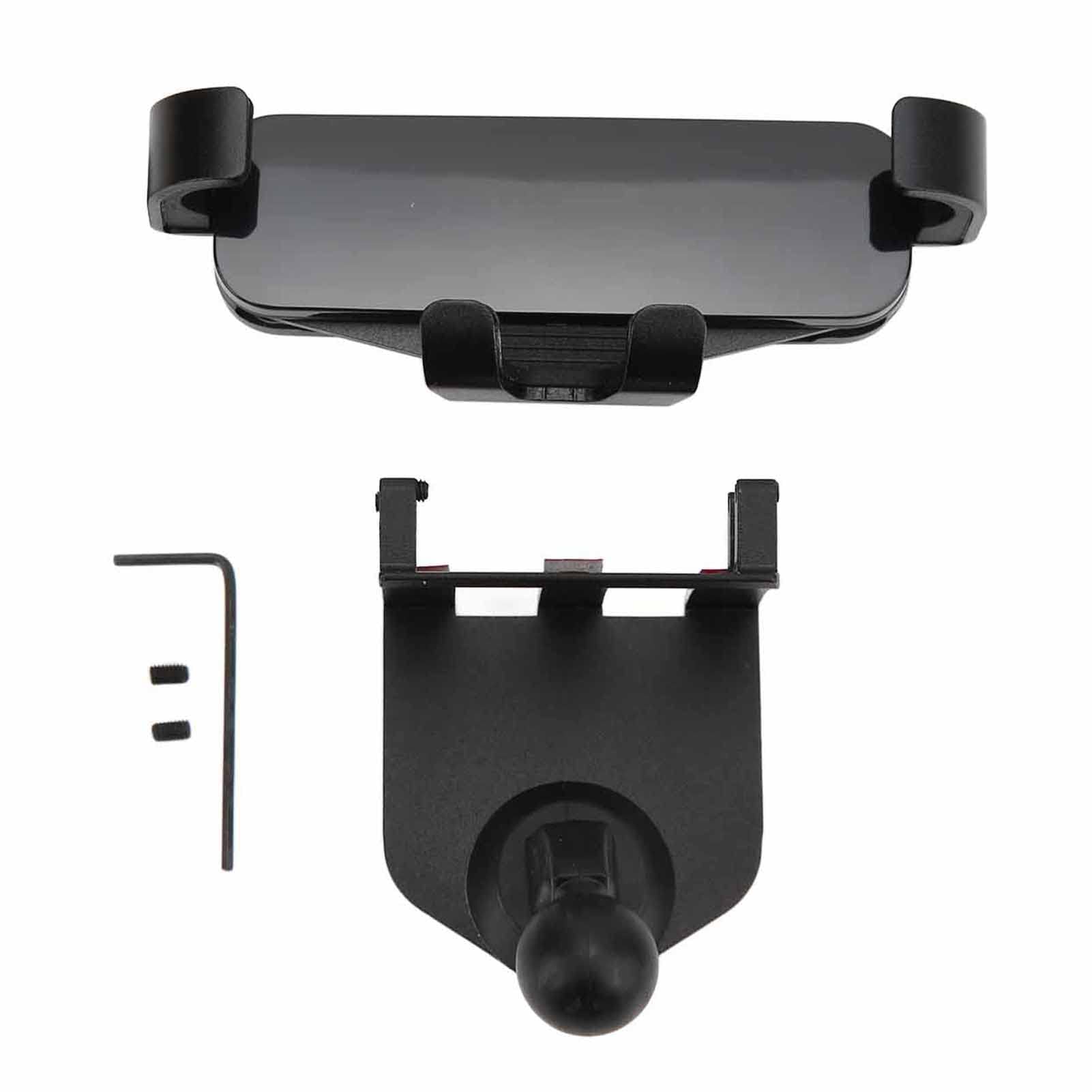 Supporto Telefono Auto, Porta Cellulare per Bocchetta Aria in Lega di Alluminio Nero, Supporto a Clip Universale per Smartphone su Cruscotto e Presa d'Aria Auto 2012-2020