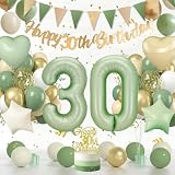 Decoracion Cumpleaños 30, 30 Decoraciones de Cumpleaños Mujer Hombre, Globos 30 Cumpleaños, 30 Cumpleaños Mujer Hombre, Cumpleaños para Fiesta, Pancarta Feliz Cumpleaños Mujeres Hombre