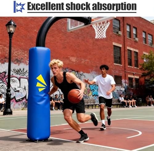 Heavy-Duty Basketball Pole Pad, Foam Protector for Metal/Wood/Concrete Columns, 3-8in Thick Cushioning Wrap, Ideal Garage Pole Padding, Ultimate Impact Protection