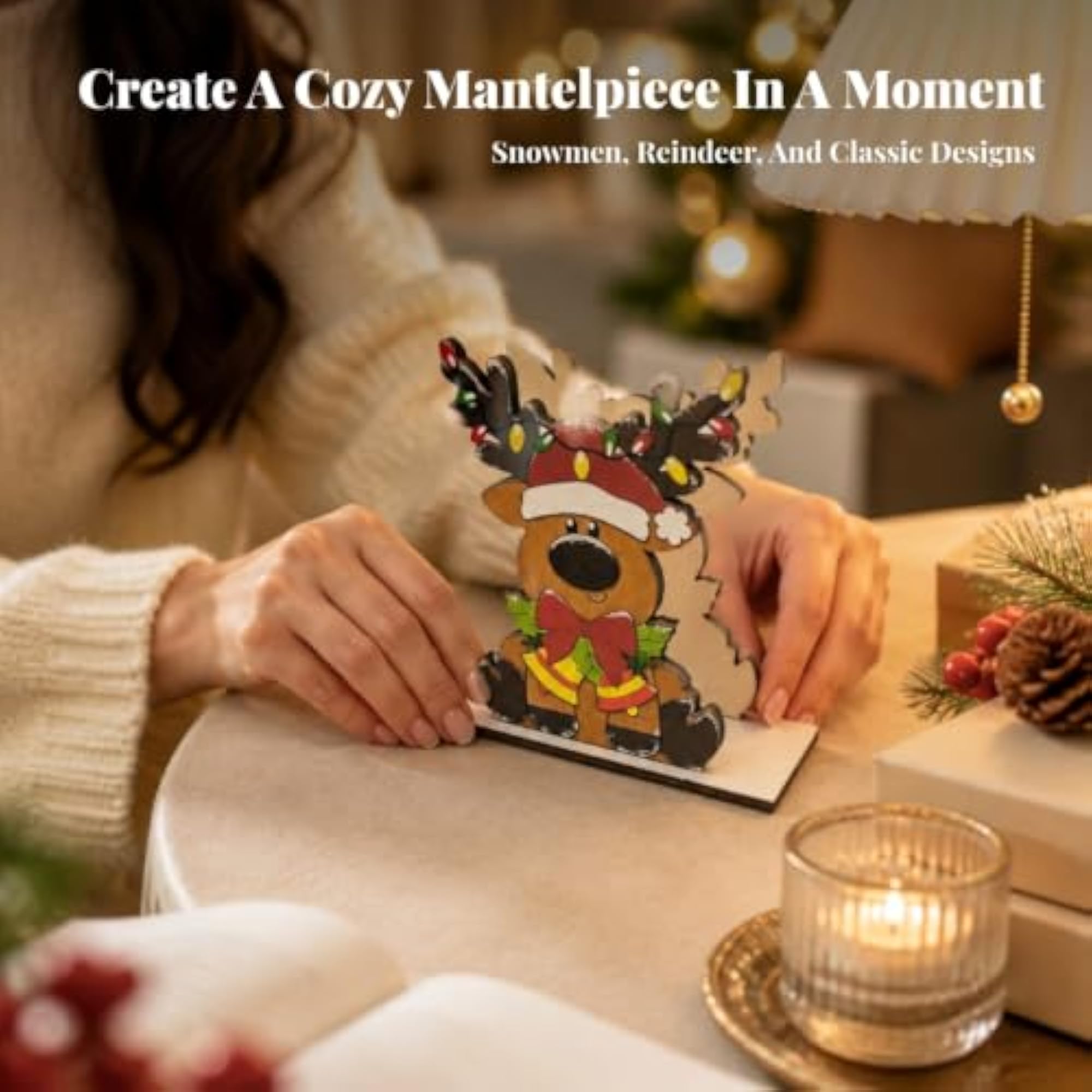 Decorative Tabletop Tissue Holder with Artwork for Home Decor