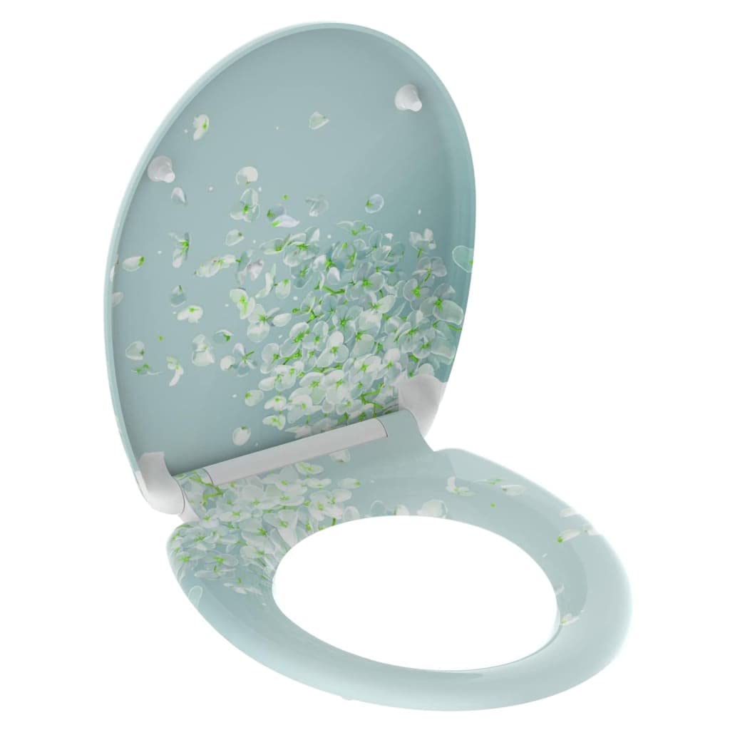 SCHÜTTE WC-Sitz WIND FLOWER mit Absenkautomatik und Schnellverschluss