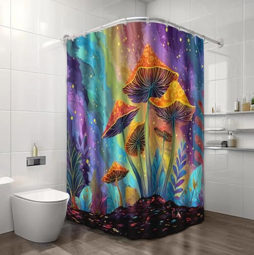 Rideau de douche imperméable violet en tissu anti-projections - 4