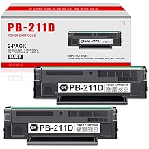 حبر PB211D عبوة من قطعتين باللون الأسود سعة قياسية متوافقة مع خرطوشة حبر PB-211D PB 211D بديلة لطابعة Pantum M6600NW M6550NW P2500W M6602NW M6552NW P2502W حبر يصل إلى 2100 صفحة