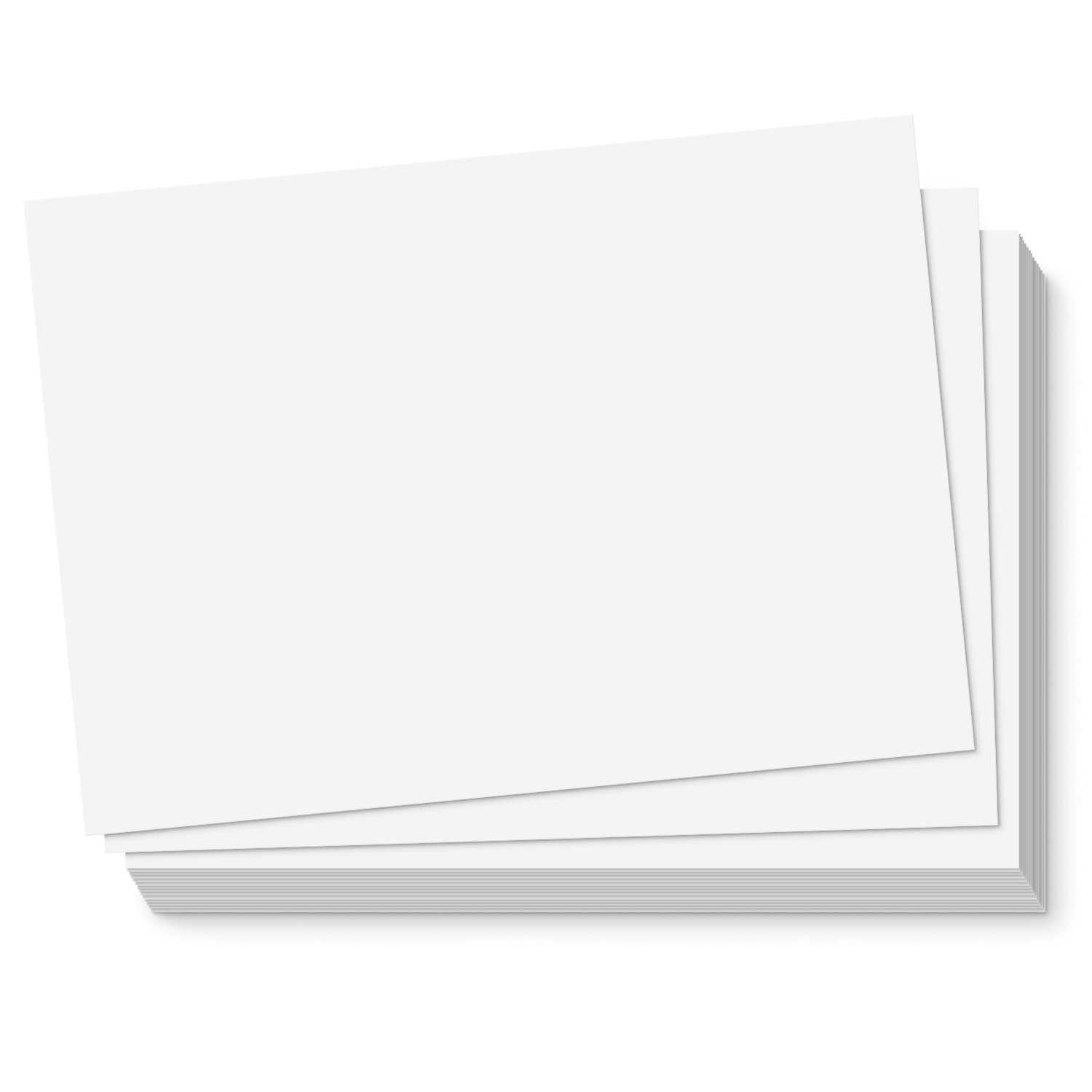 S&O 300gsm 5x7” Postcard Paper Cardstock (Both Sides Blank) for Art or Message Notes Sheets for Mailing. White Blank Greeting Slips, Index Flash Printable Letter Note Set. Bulk Pos image 5