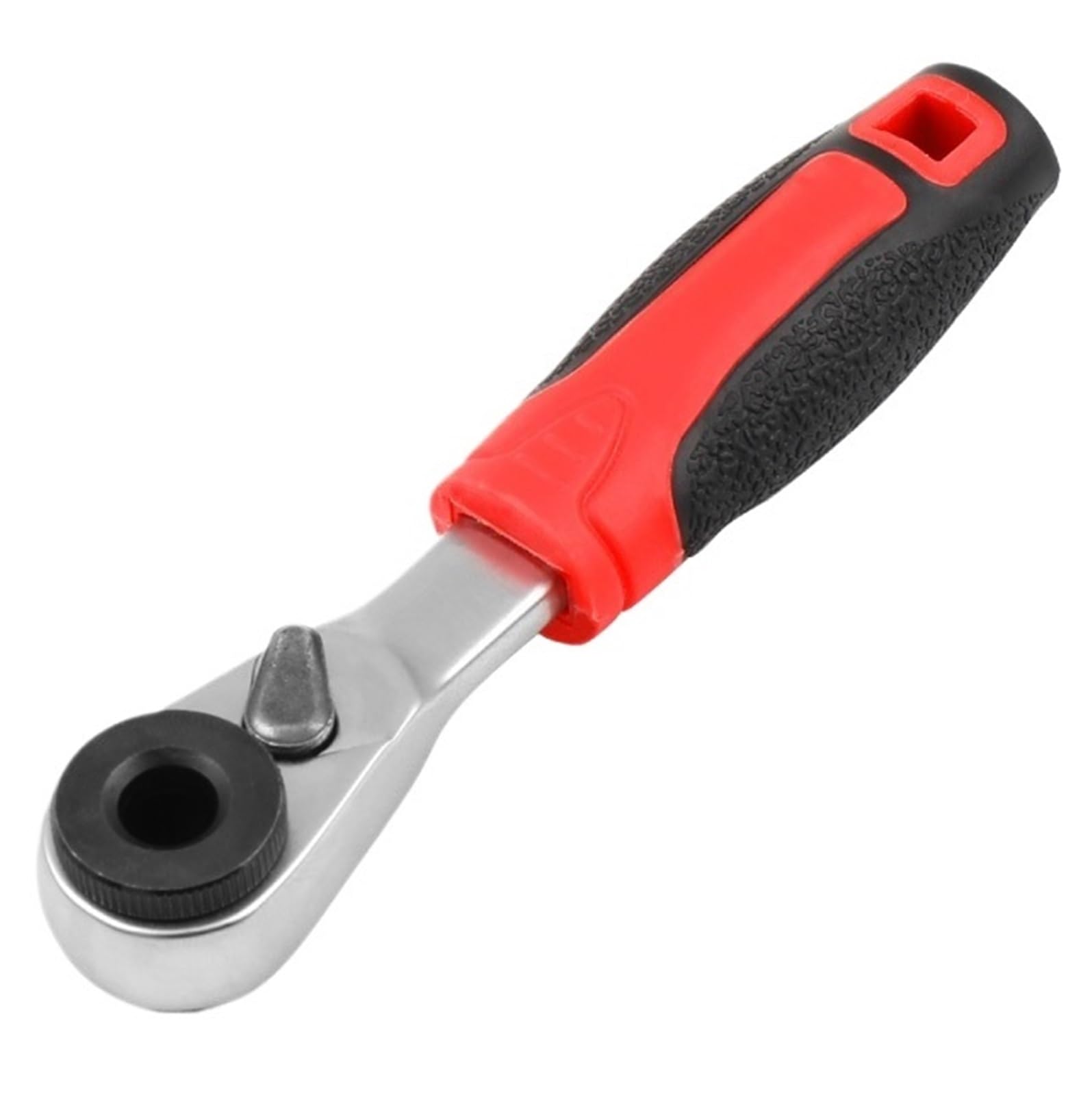 ZGUOUZANTYE Ratcheting Wrench Set, 72 Teeth Socket Mini Wrench 1/4 Inch Double Ended Quick Release Ratchet Hexagon Spanner Rod Screwdriver Bit Tool(Red No Magnetic 60t)