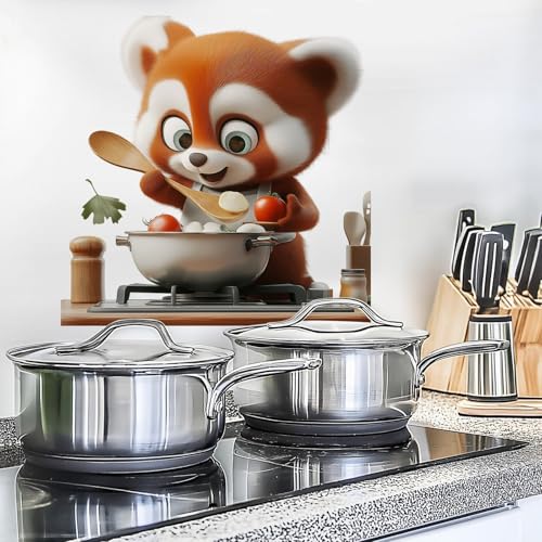Vinilo Decorativo Panda Rojo 3D Cocina, Vinilo de Pared miniatura 4