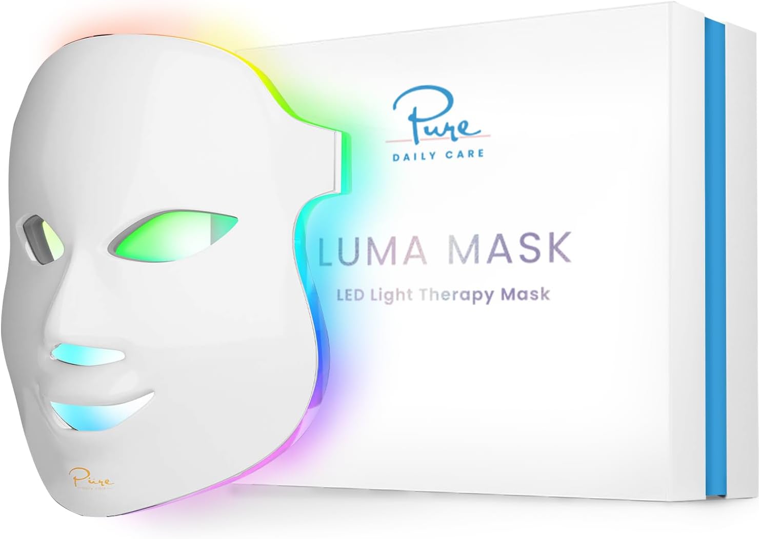 - Pure Daily Care Luma Mask LED Skincare Device for the Face | 7 Advanced Color Modes | 5 Light Intensity Levels | All Skin Types