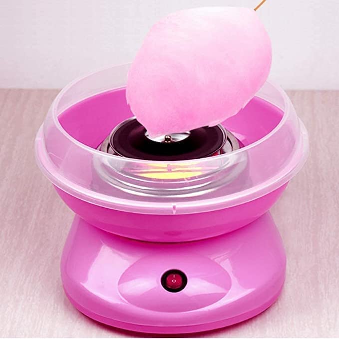 Cotton Candy Maker Machine Electric Sugar Floss Homemade Hard & Sugar Free Candy with Detachable Splash Guard Sugar Spoon 10 Bamboo Sticks for Kids, Carnival Party, Kitchen Bakery Snacks-picture-21