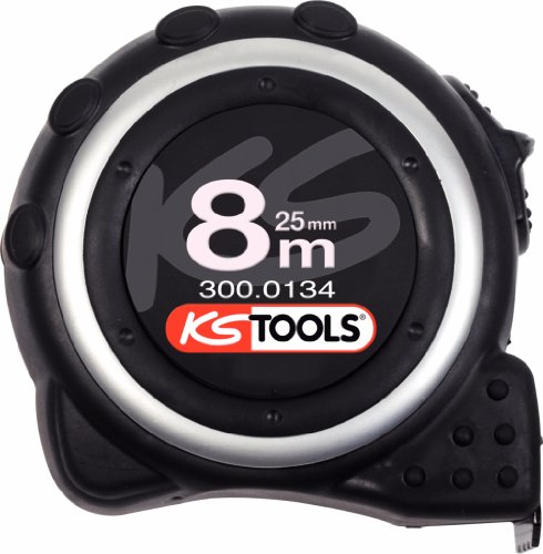 Cinta métrica KS Tools 300.0134 de 8m con bloqueo y clip