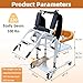 Patient Lift Transfer Chair for Home, Hydraulic Lift with 180° Open Design, Sit to Stand Lift for Elderly,Disabled,Portable Transfer Chair for Bed, Toilet, Shower,Car | Silla de Transferencia (orange)