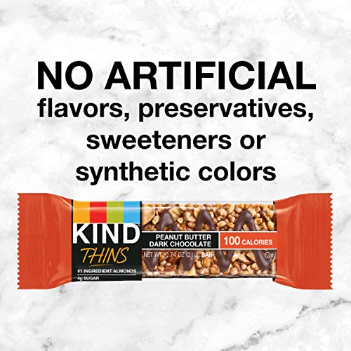 Kind, Thins Bars Gluten Free 100 Calorie, Peanut Butter Dark Chocolate, 60 Count #TOP5