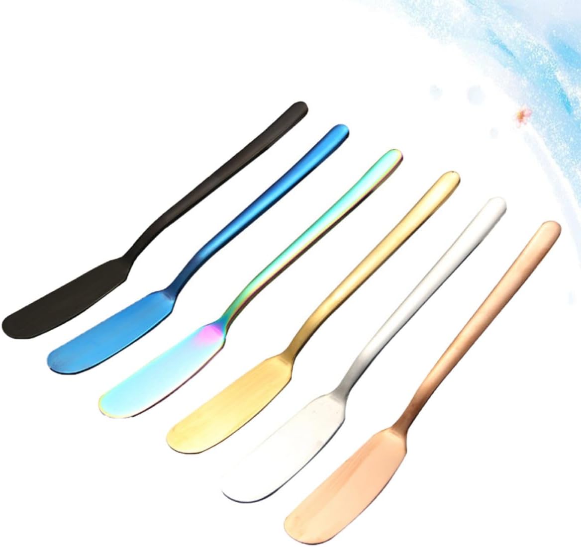 6pcs Butter Spreader Knife, Mirror Polish Stainless Steel Long Handle