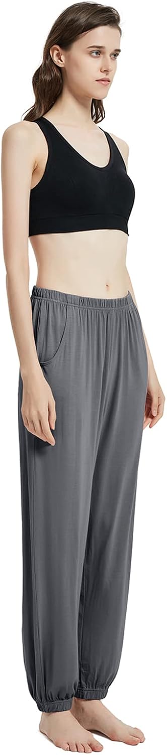 Modal Pajama Pants for Women Lounge Pants with Pockets Stretch Loose Yoga Pants Comfy Nightwear Sleepwear Pj Bottoms - Image 4