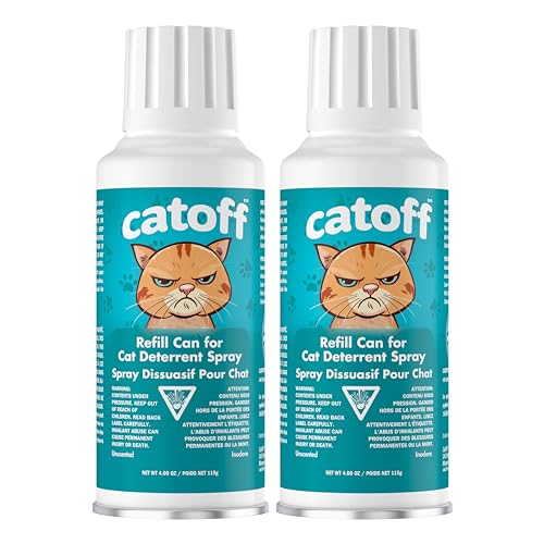 CatOFF Pack of 2 Refill Compatible with SSSCAT Indoor Cat Deterrent Spray System Made in USA 3.89 oz / 115 ml