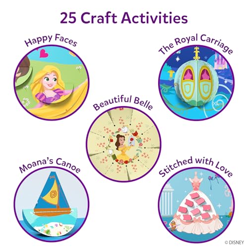 Image of Skillmatics Scissor Skills Activity Book - Snip Snip Disney Princess, 25 Fun Cutting & Creative Activities for Preschoolers, 2 Child-Safe Scissors, Fine Motor Skills Craft Kit, Gifts for Kids Ages 3, 4, 5, 6, 7