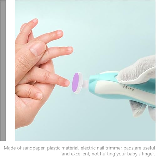 Miniatura 5 de minkissy Juego de 24 almohadillas de repuesto para cortaúñas eléctrico para limas de uñas y almohadillas cortadoras, cabezales de pulido de disco