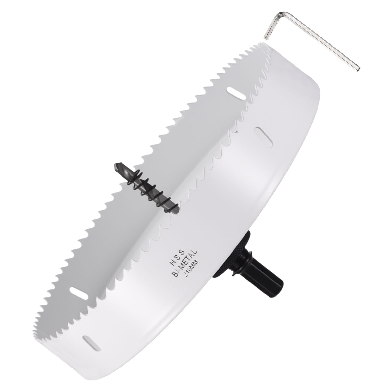 METALLIXITY Bi-Metal Hole Saw 8-17/64", M42 HSS Circular Head 210mm Hole Cutter with Center Drill Bit