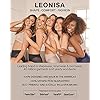 Leonisa Seamless High Waisted Thong Panty with Lace Stripe - Slimming Tummy Control Underwear Beige