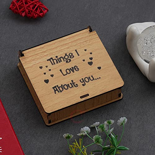 eCraftIndia Brown Wooden Things I Love About You Puzzle Valentine Day Gift Box | Valentine Gift for Girlfriend Boyfriend Husband Wife | Valentine Day Gifts | Valentine Day Decoration Items 6 516NVsOQwTL