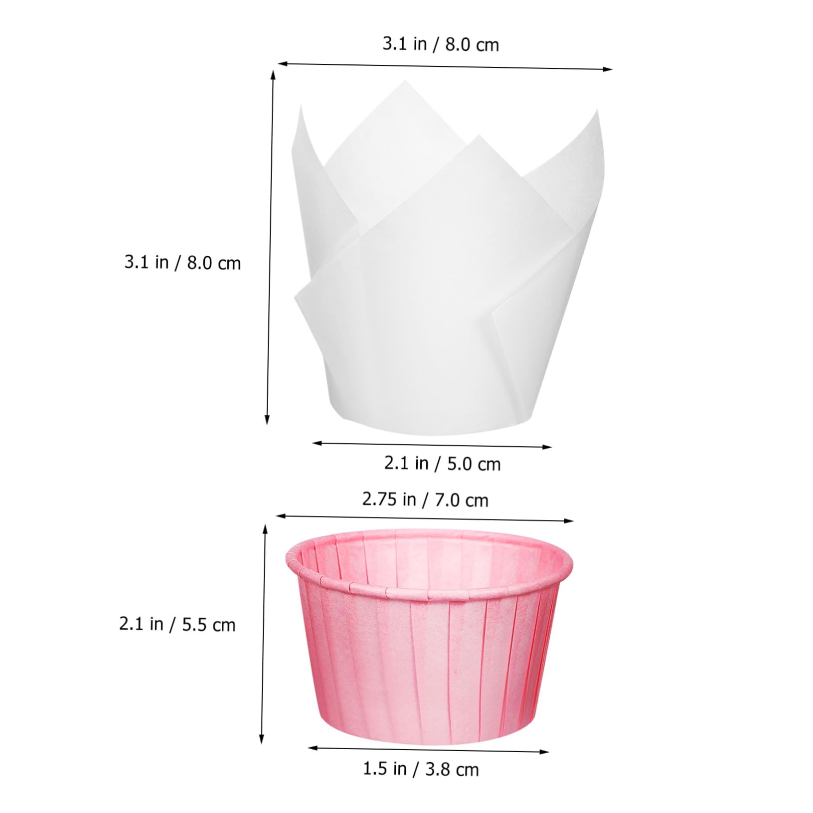 Moldes de Papel para Muffins 200 Piezas de Papel de Hornear | Uso Desechable, Superficie Lisa y Resistente a Altas Temperaturas, para Fiestas y Cumpleaños