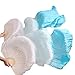 GSXLZ Ventilatori di Danza del Ventre di Seta Reale del 100% 1 Paia / 1 PC / 1 pz Handmade Tinked Dance Dance Dance Dance Long Fan Generato Fan Dance Fans Veil 24 Colors 249