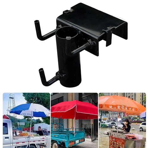 Support de parasol de balcon anti-vent avec pince métallique de table