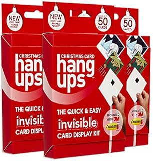 Hang Ups Christmas Card triple pack Christmas Card Display Kit with non marking 3M Command strips