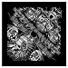 Hot Leathers Signature Bikers Bandanas Collection Original Design, 21" x 21" - BANDANA INDIAN SKULL, "Ride or Die"