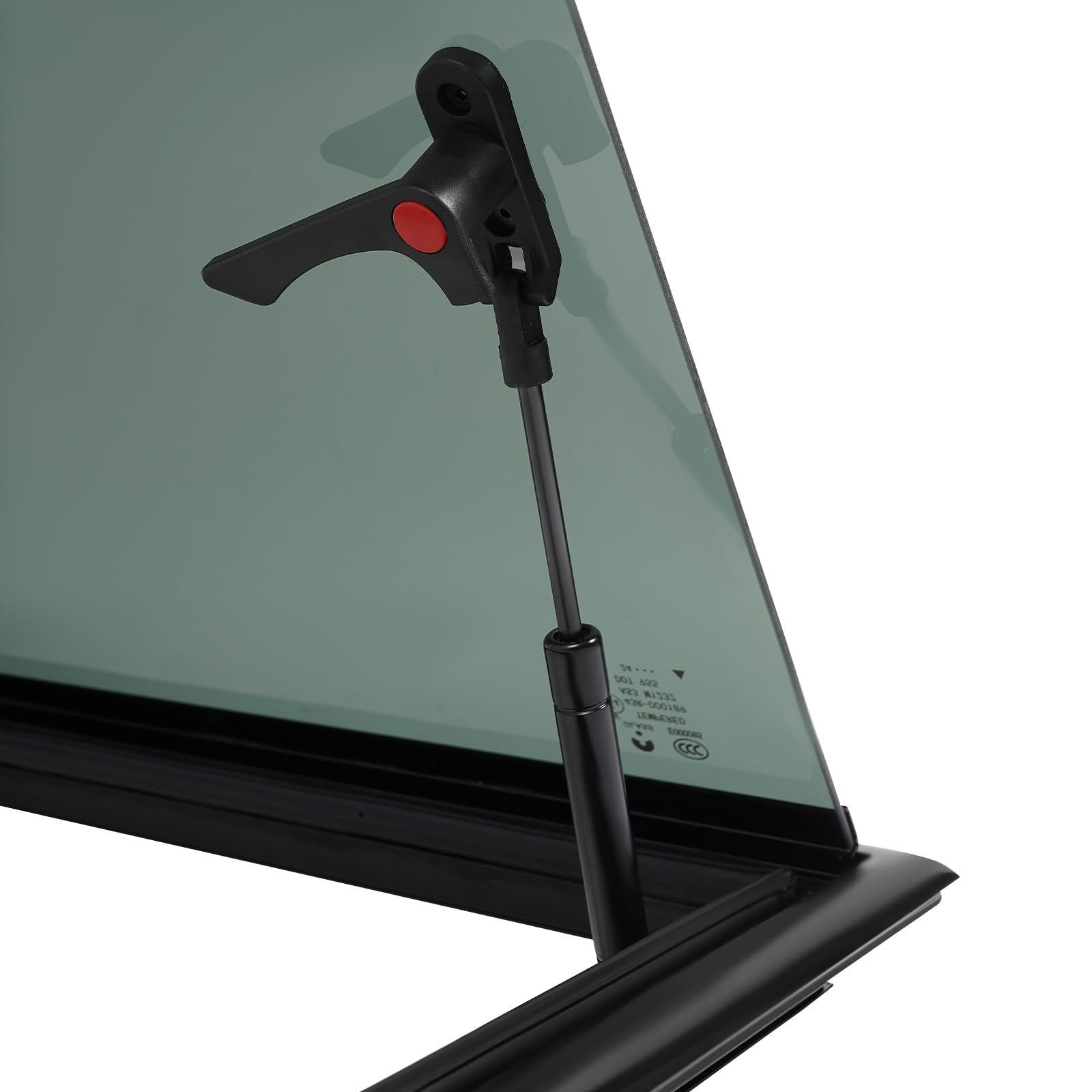 Fenêtre à fermeture éclair 500 x 350 mm, fenêtre basculante pour camping-car avec verrouillage sécurisé, fenêtre de remorque pour caravane et véhicules industriels, angle d'ouverture max. 85°