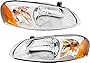 Garage-Pro Headlight Assembly Compatible with 2001-2003 Chrysler Sebring and 2001-2006 Dodge Stratus Halogen, Sebring(ConvertibleSedan)Stratus(Sdn), Set of 2, Driver and Passenger Side, Clear Lens