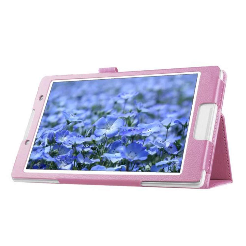 FMPCUON Custodia Cover Compatibile con Huawei MediaPad T5 10.1 Pollice con Portapenne-Ultra Sottile con Cover Leggero Supporto magnetico in Pelle PU Case, Rosso profondo