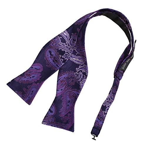 Wedding Bowtie Blue Pattern Self Tie Bowties Microfibre Cotton Tropical Tuxedo DBA7B25G Dan Smith Midnight Blue,Purple,Medium Purple