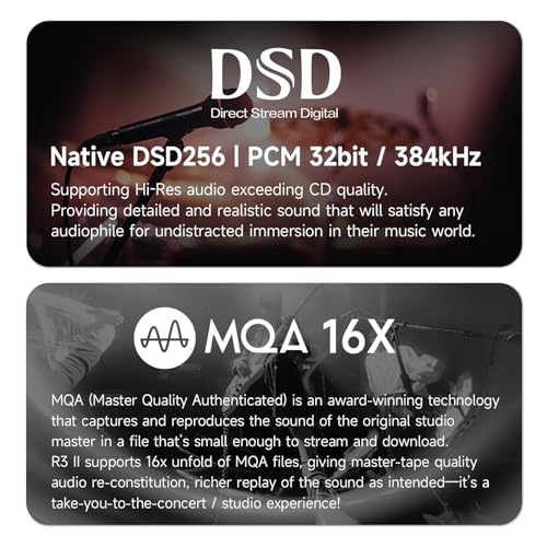 HiBy R3 II Hi-Fi MP3 Player com Bluetooth e WiFi Suporta Streaming DSD PCM MQA dongle 3.5mm+4.4mmBAL