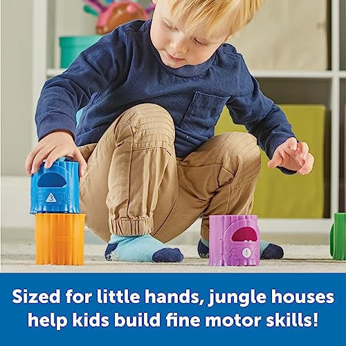 Learning Resources Peekaboo Learning Jungle Toddler - 10 Pieces, Ages 18 Months + , Toddler Montessori Toys, Stacking Shape, Sorting and Matching Skill, Educational Games by Learning Resources - Image 4