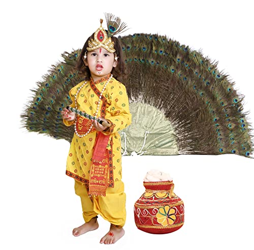 Image of Raj Fancy Dresses Radha and Krishna Brocade Fabric Janmashtami Mythological Character Costume