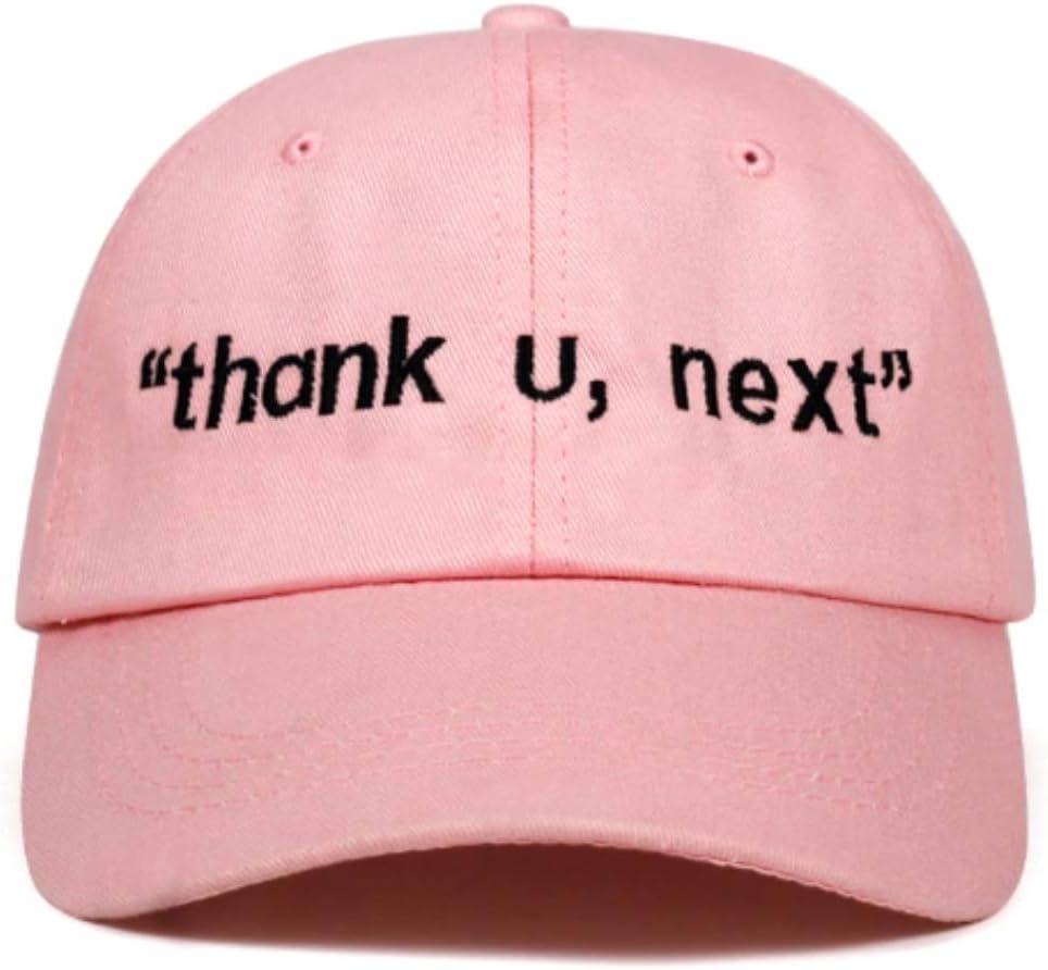 TorontoFindsCustom dad hat for Men and Women, Unisex Custom Thank u Next Ariana Custom Strapback dad Hats Pink