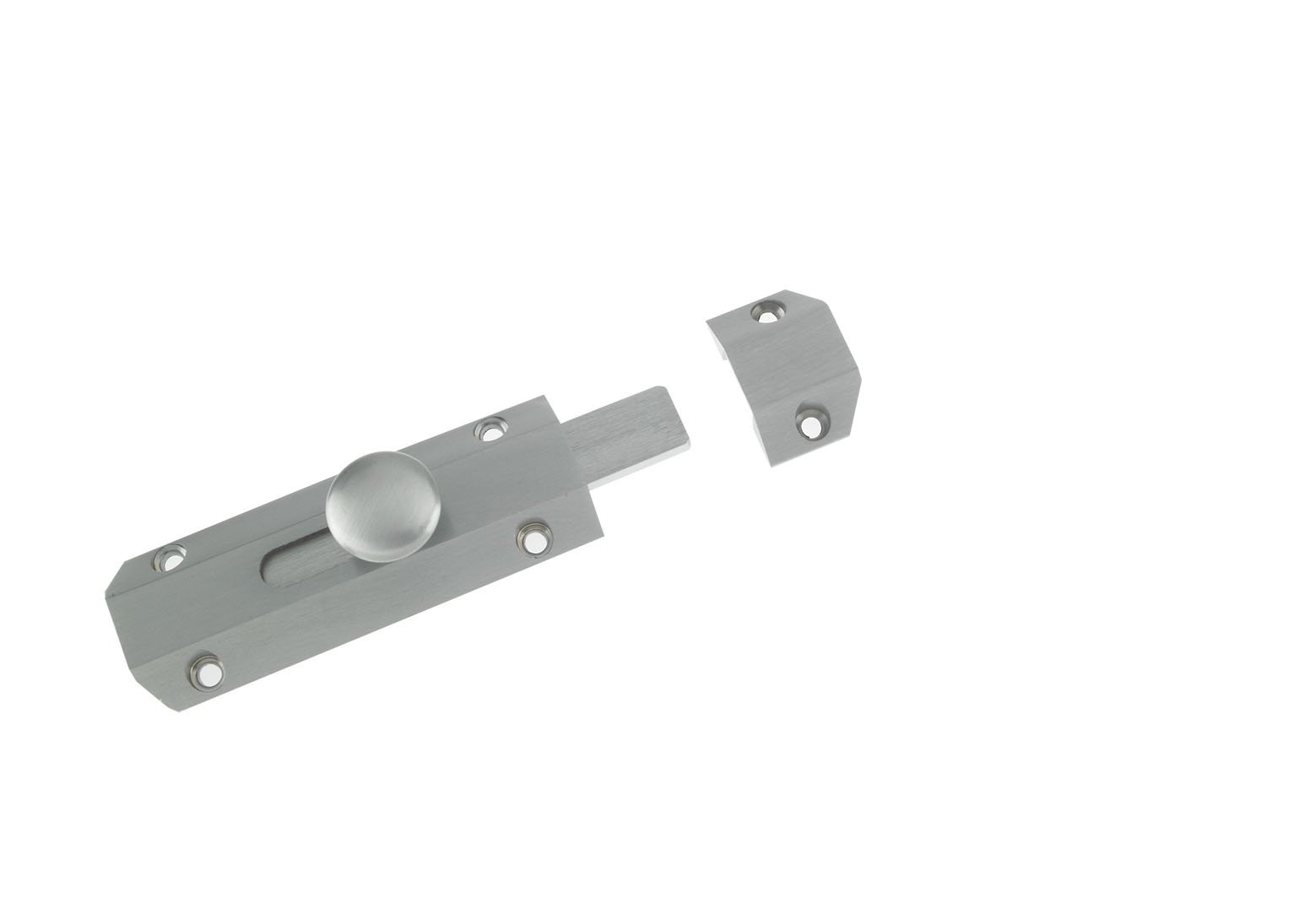 Zoo Hardware Satin Chrome Plate Zab100asc 102Mm Satin Chrome Heavy Duty Surface Bolt