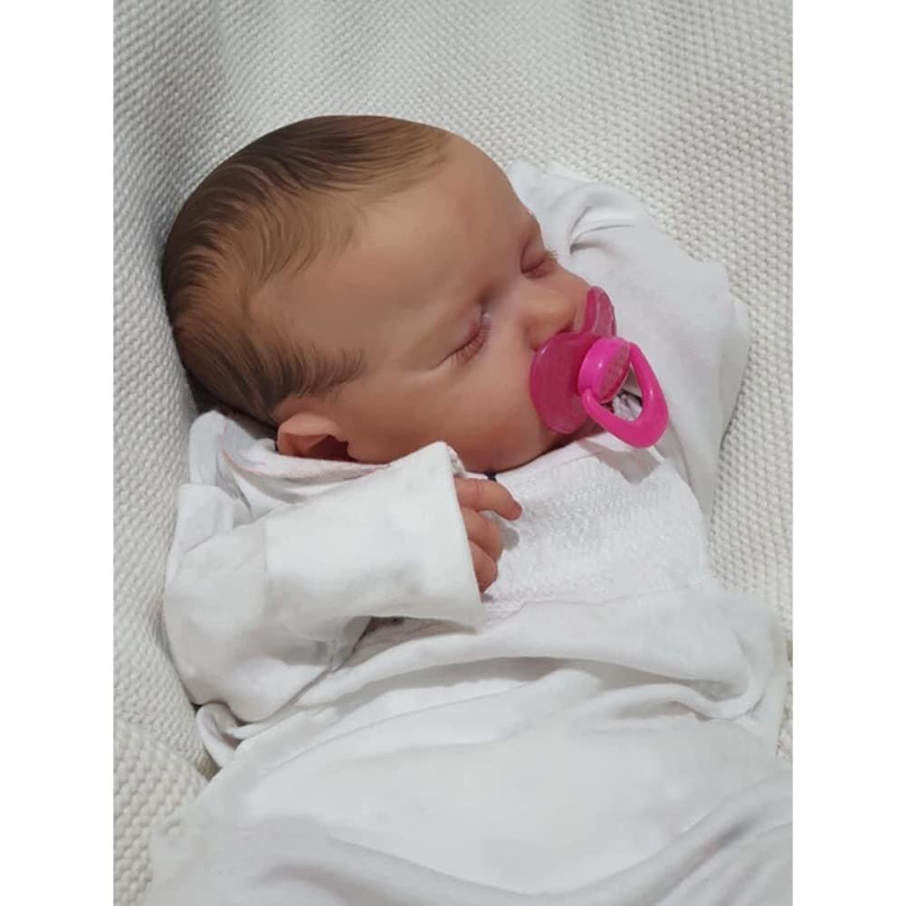 Lonian 20 inch 50cm Reborn Dolls Realistic Newborn Baby Dolls Soft Body Poseable Full Vinyl Body als een levensechte baby met voedingsset geschenkdoos voor kinderen (Meisje