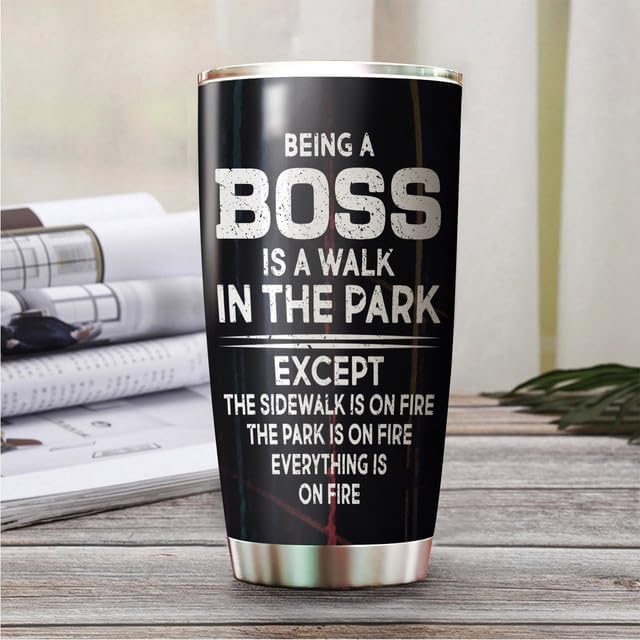 Miniatura 3 de MEDROC Being Boss Of GIS Analysts Is Walk In Park - Vaso de acero inoxidable de 20 onzas, regalo de agradecimiento al líder gerente para hombres y