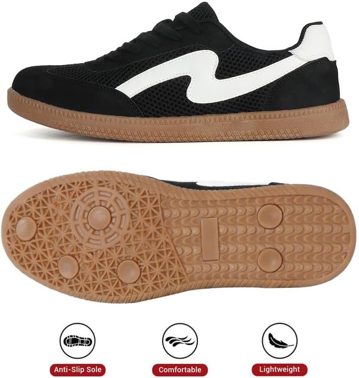 Etebella Sneakers for Women Retro Casual Sneakers Fashion Lightweight Walking Shoes with Removable Insole Non-Slip Spring Training Shoes Lace-Up Trendy Tennis Footwear