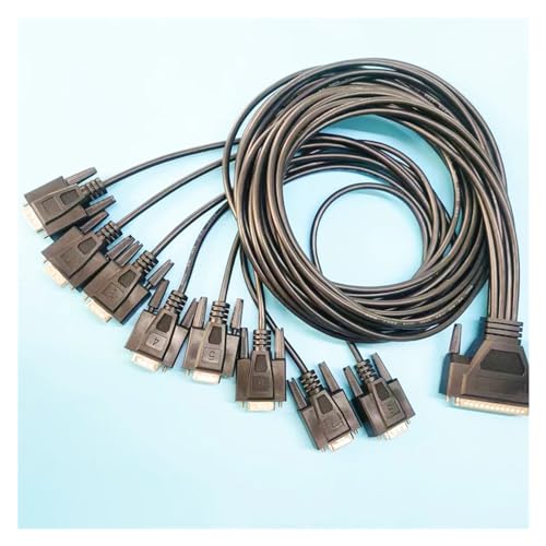 DB62 Male to 8xDB9 Male RS232 Serial Data Cable for CBL-M62M9x8-100 with 2.0 Meters Length
